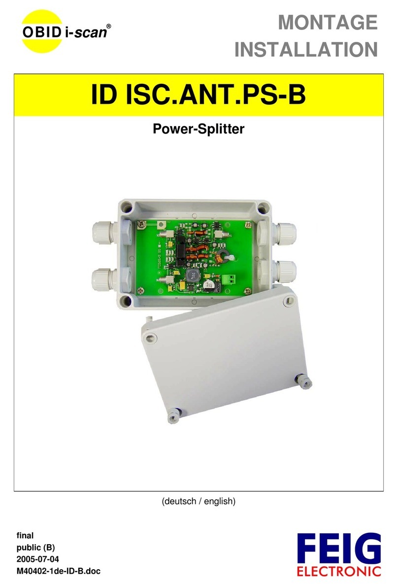 Feig Electronic OBID i-scan ID ISC.ANT.PS-B Installation Feig Electronic OBID i-scan ID ISC.ANT.PS-B Installation