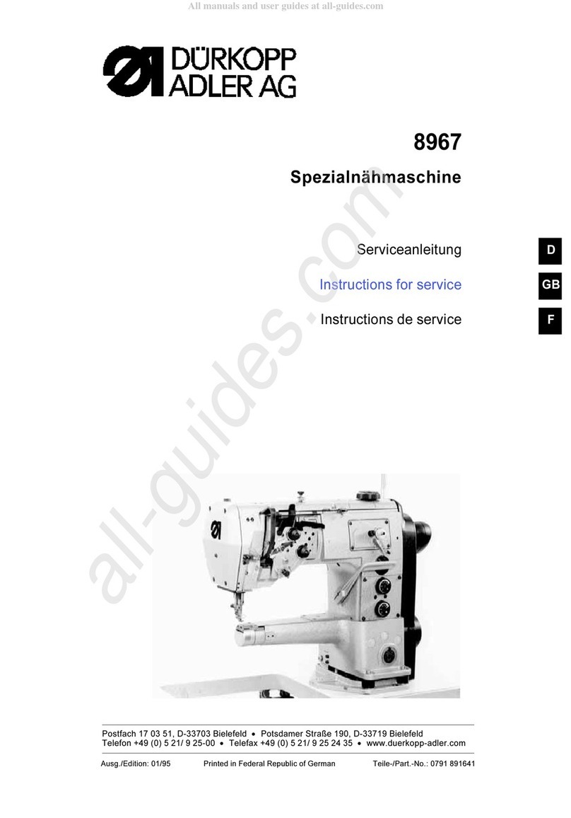 DURKOPP ADLER 8967 Troubleshooting guide