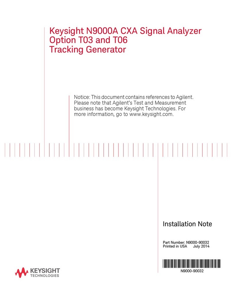 Keysight Technologies N9000A Installation note Keysight Technologies N9000A Installation note