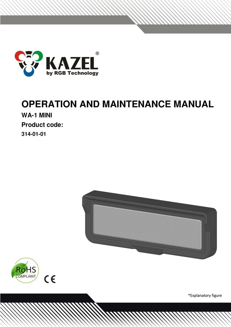 RGB Technology KAZEL WA-1 MINI Operation and maintenance manual