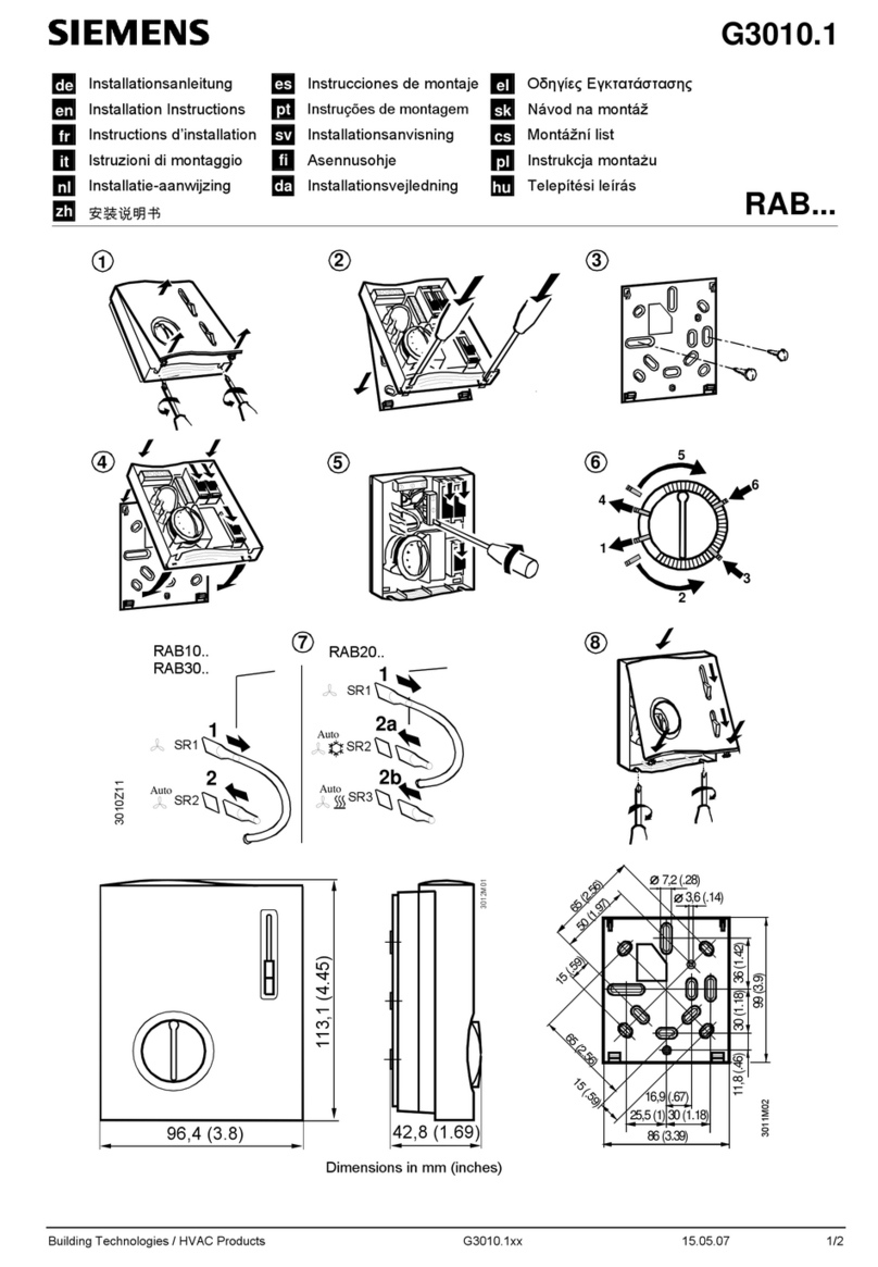 Siemens RAB10 Series User manual