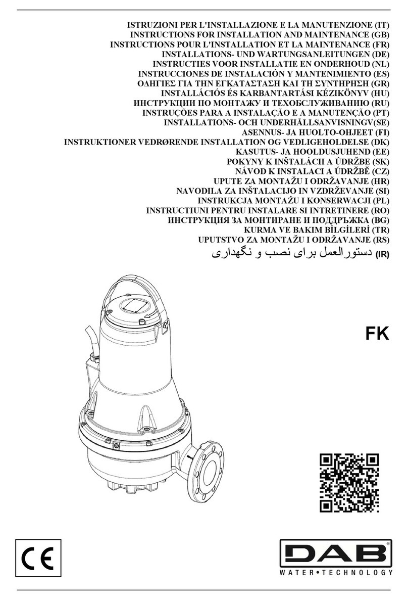 DAB FK Series Instruction for installation and maintenance