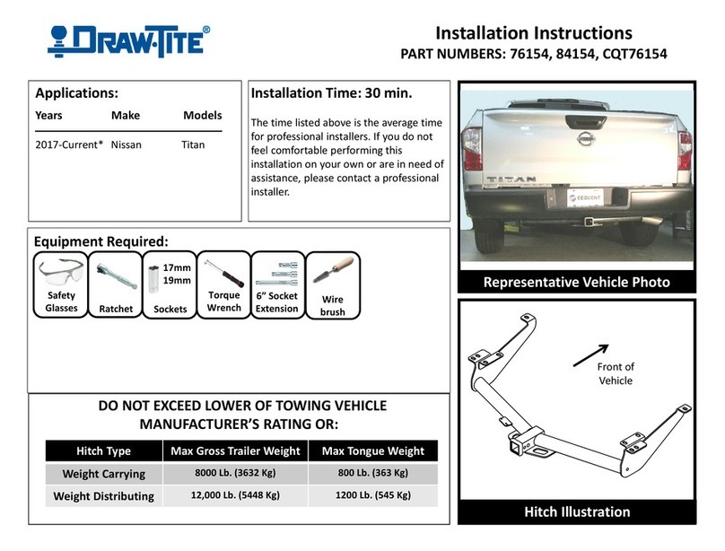 Draw tite 76154 installation instructions Draw tite 76154 installation instructions
