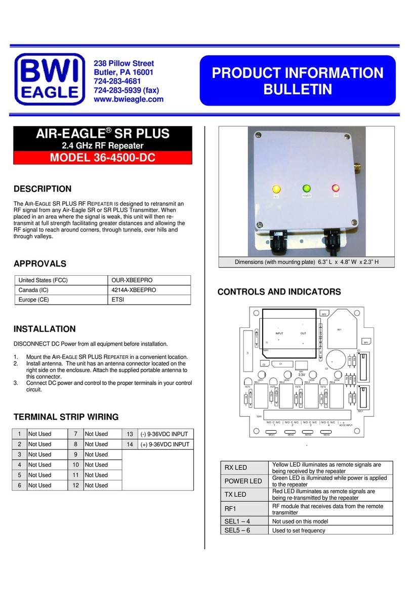 BWI Eagle AIR-EAGLE SR PLUS 36-4500-DC Manual