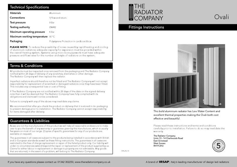 IRSAP The Radiator Company Ovali Fitting instructions