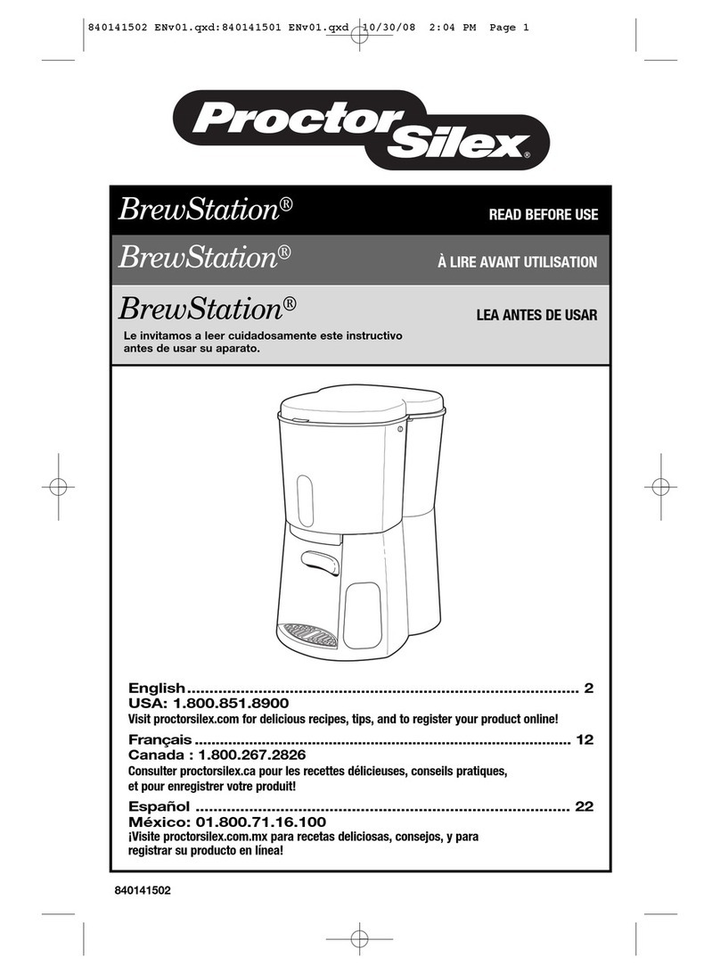 Proctor-Silex BrewStation 44301 User manual