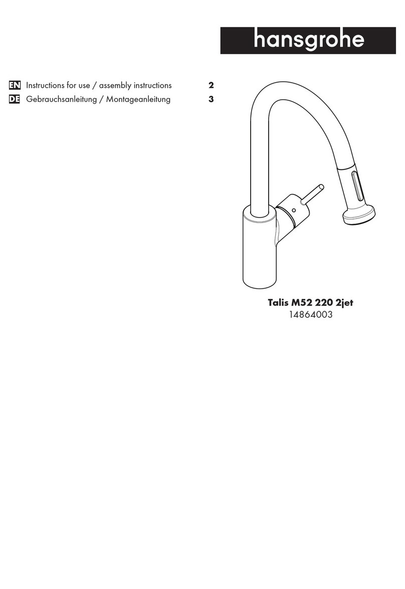 Hans Grohe Talis M52 220 2jet 14864003 Instructions for use/assembly instructions