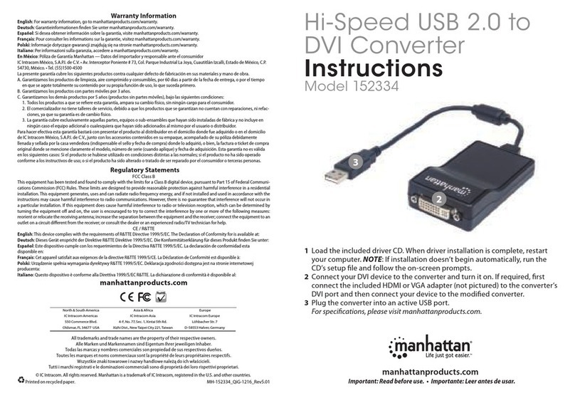 Manhattan 152334 User manual