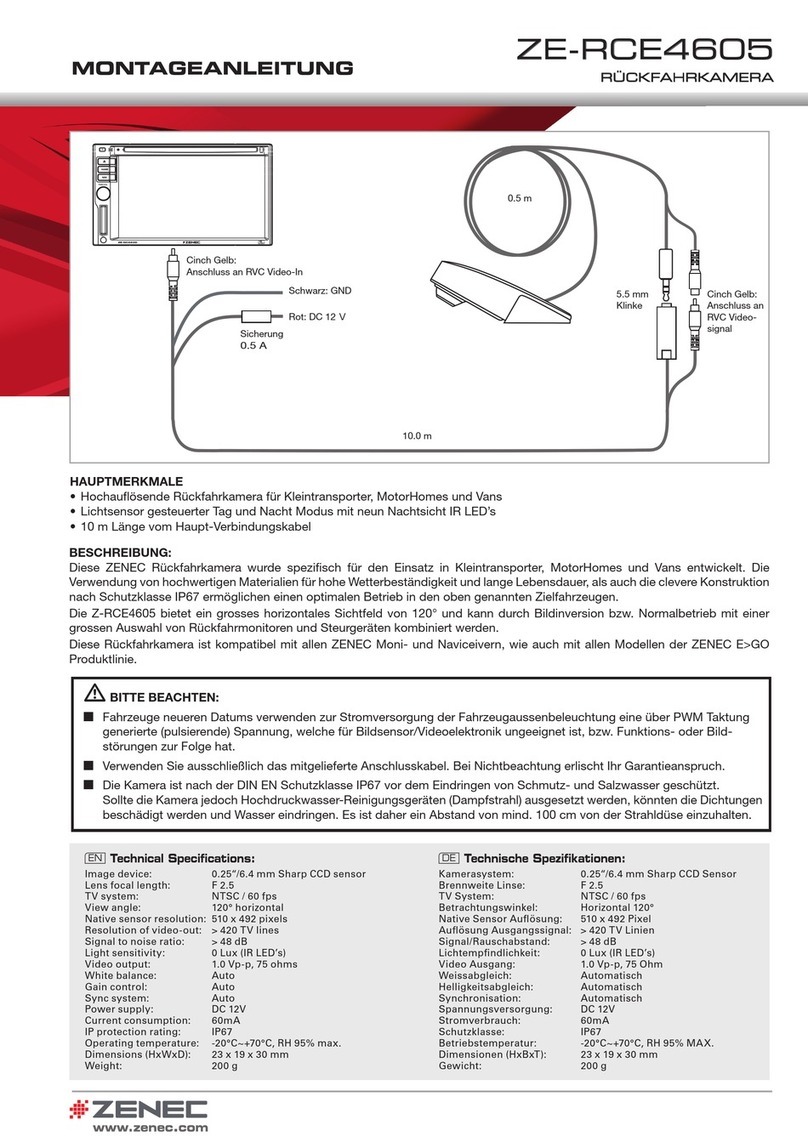 ZENEC ZE-RCE4605 Mounting instructions