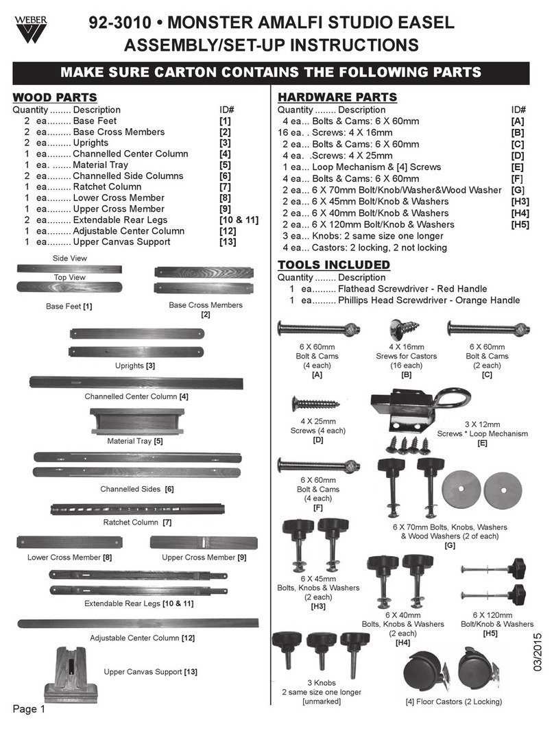Weber MONSTER AMALFI STUDIO EASEL Assembly & set-up instructions