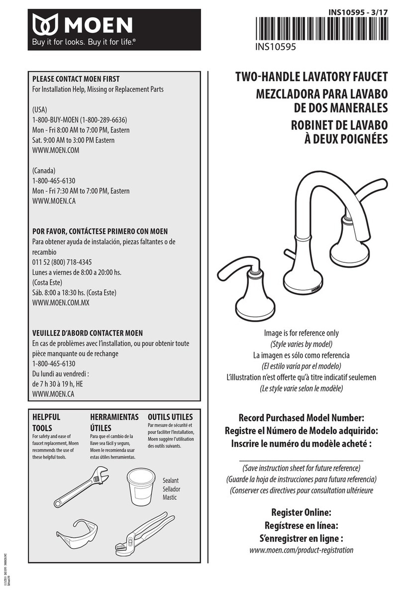 Moen INS10595 User manual Moen INS10595 User manual