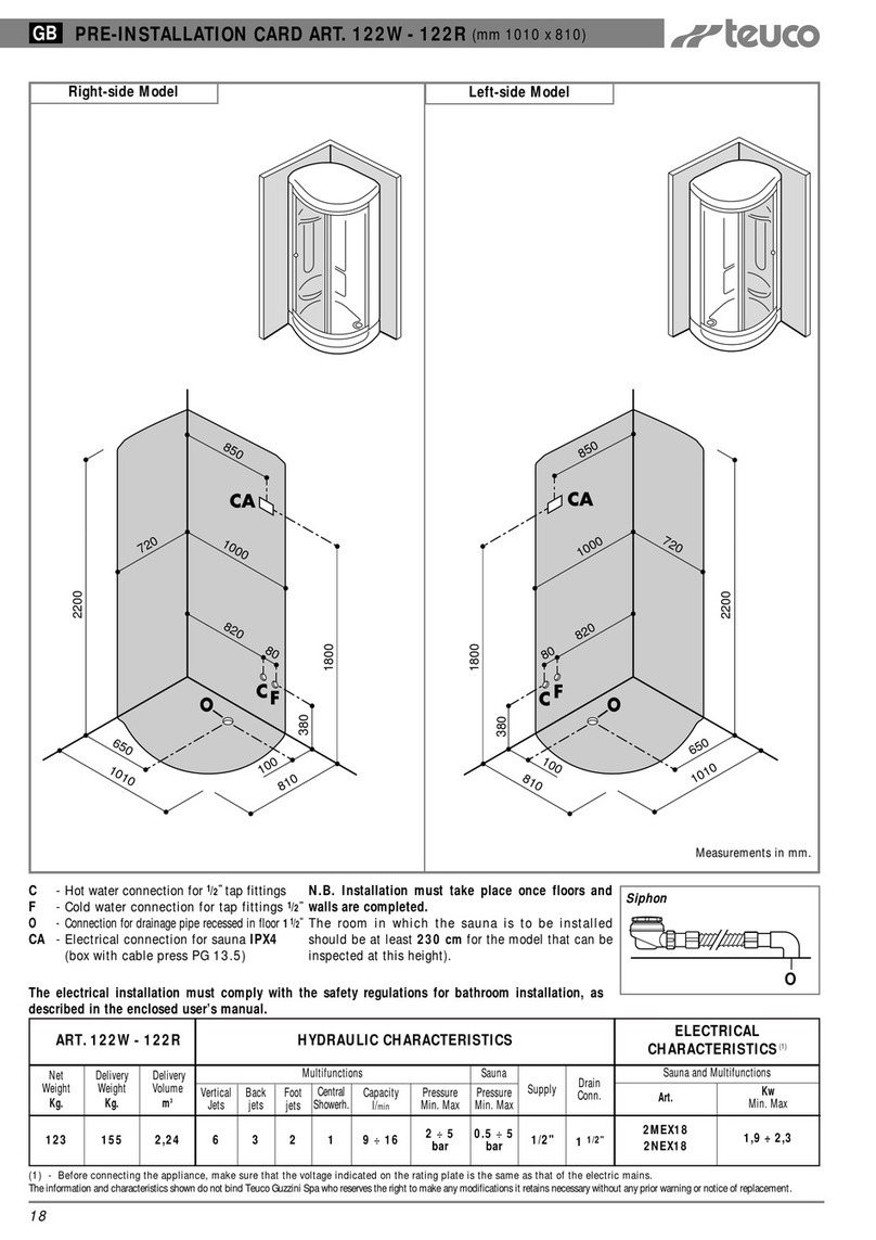 Teuco 122W User manual