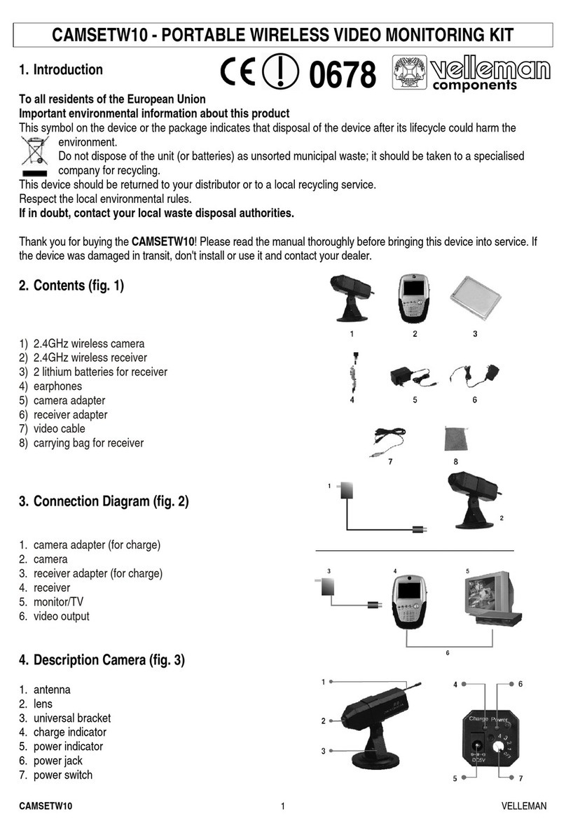 Velleman CAMSETW10 User manual