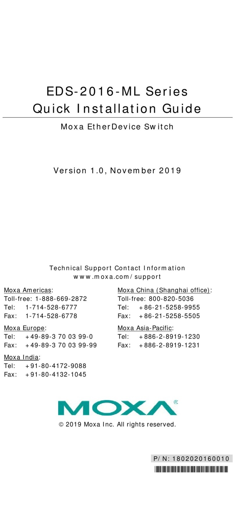 Moxa Technologies EtherDevice EDS-2016-ML Series User manual Moxa Technologies EtherDevice EDS-2016-ML Series User manual
