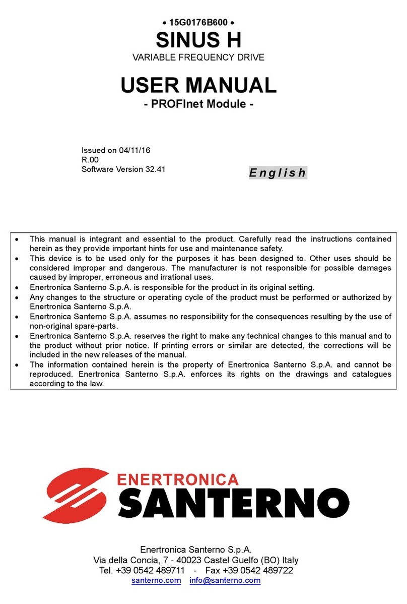 Enertronica Santerno SINUS H PROFInet user manual Enertronica Santerno SINUS H PROFInet user manual
