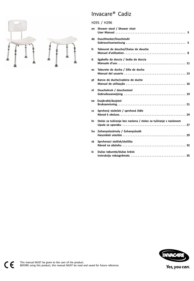 Invacare Cadiz H291 User manual