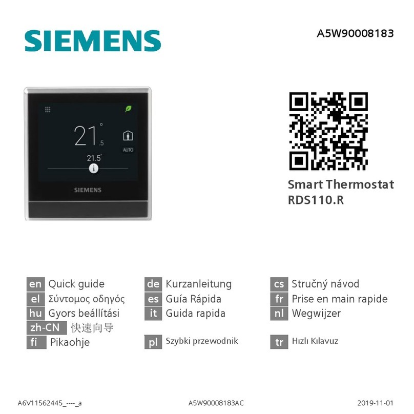 Siemens RDS110.R User manual