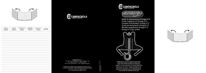 CAMPAGNOLA Energy Series Use and maintenance manual CAMPAGNOLA Energy Series Use and maintenance manual