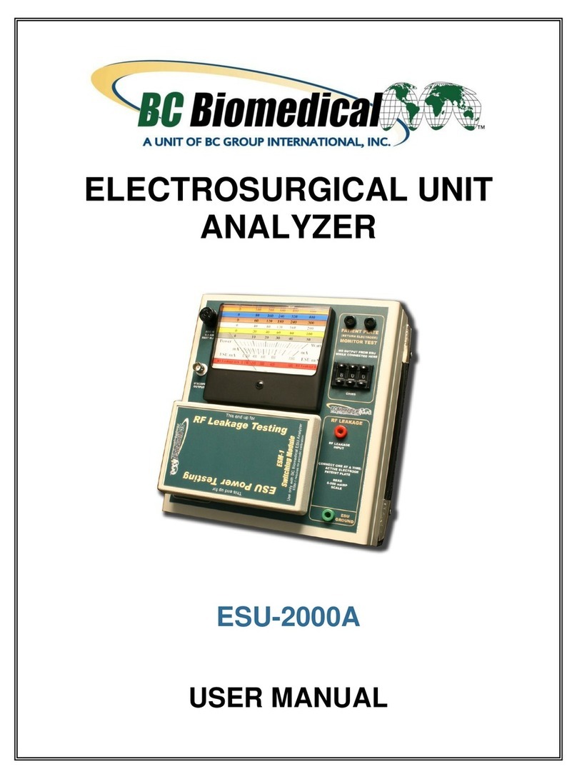 BC Group International BC Biomedical ESU-2000A user manual