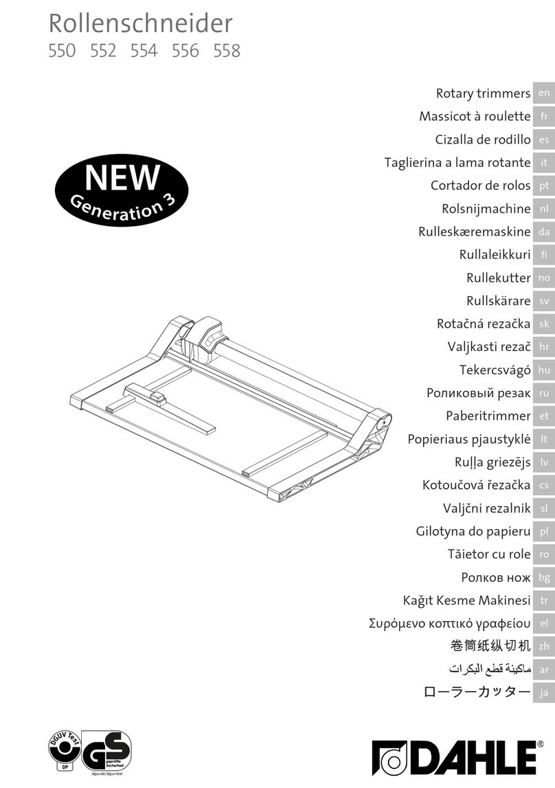 Dahle 550 Installation and operating instructions