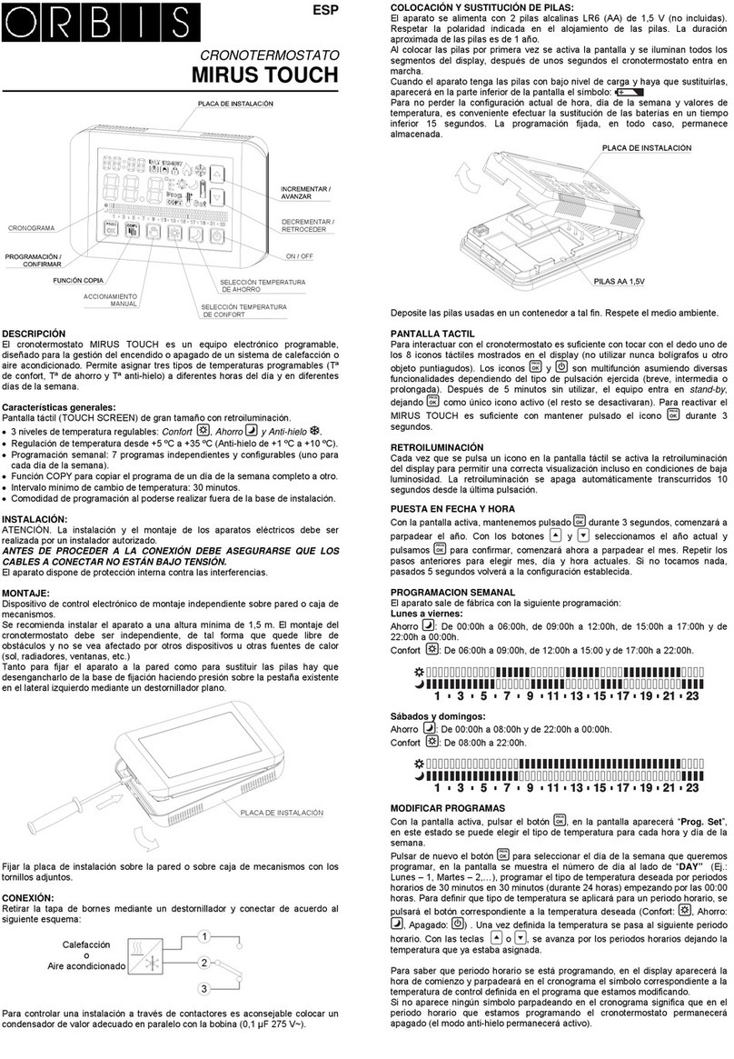 Orbis MIRUS TOUCH instructions