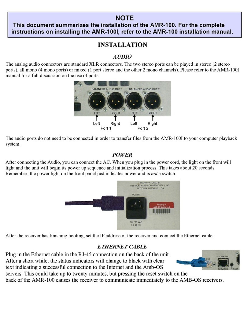 AMBOS AMR-100 Installation