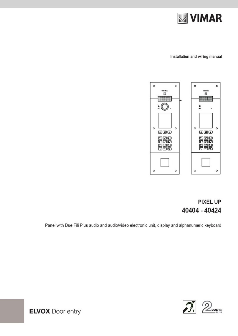 Vimar ELVOX Pixel Up Series Installation and wiring manual