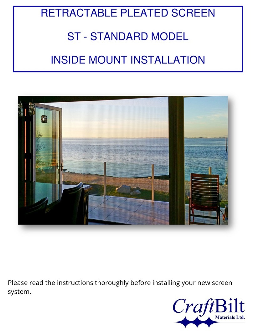 CraftBilt Materials RETRACTABLE PLEATED SCREENST instructions
