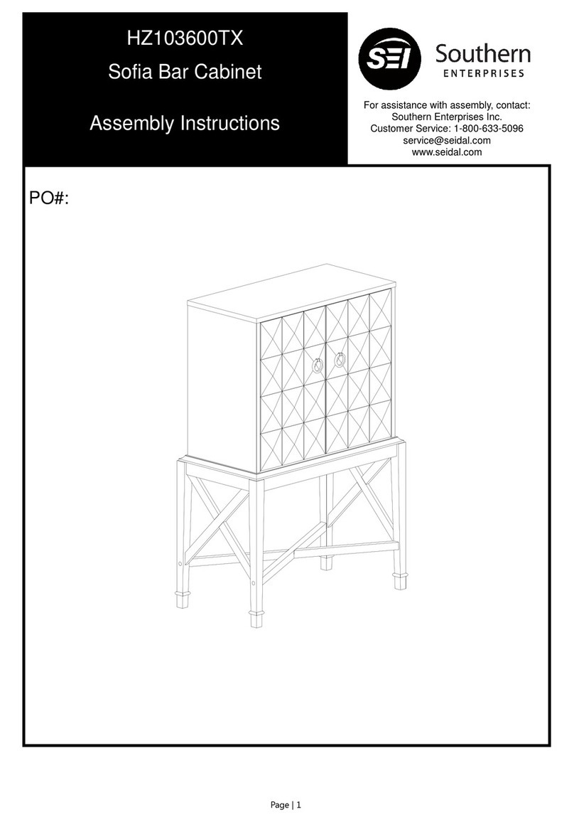 Southern Enterprises Sofia HZ103600TX Assembly instructions