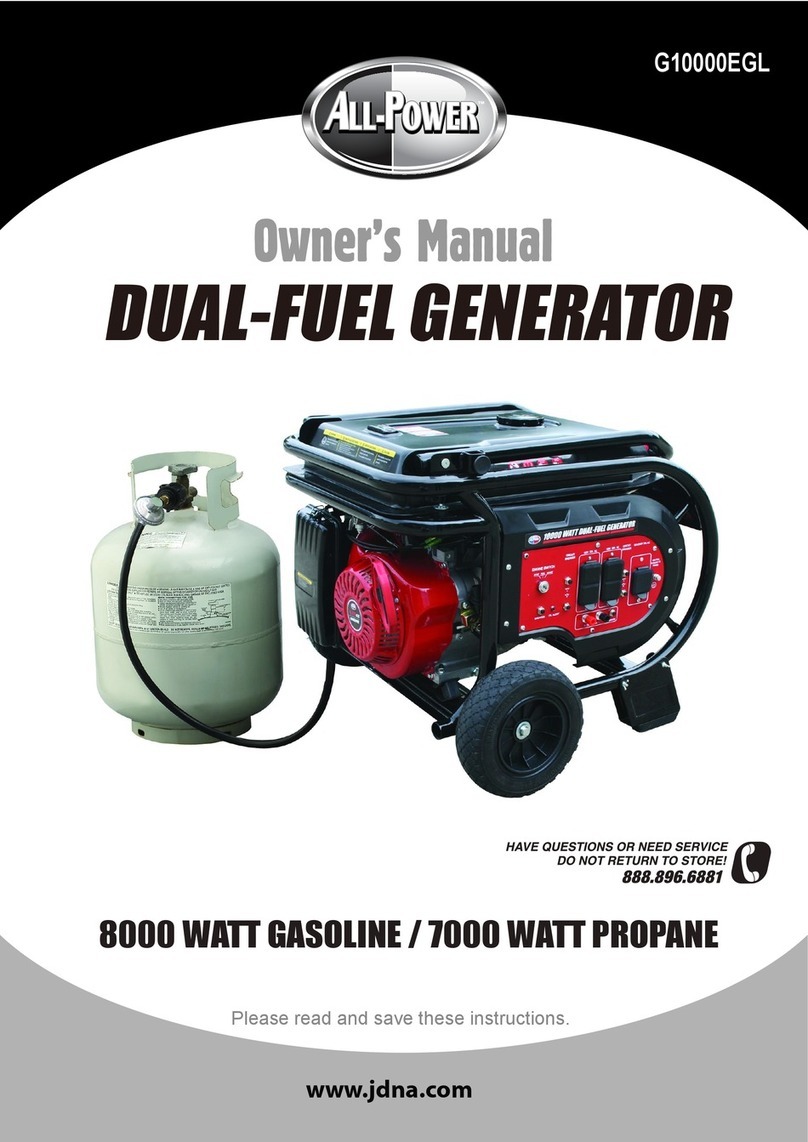 JD All-Power G10000EGL owner's manual JD All-Power G10000EGL owner's manual