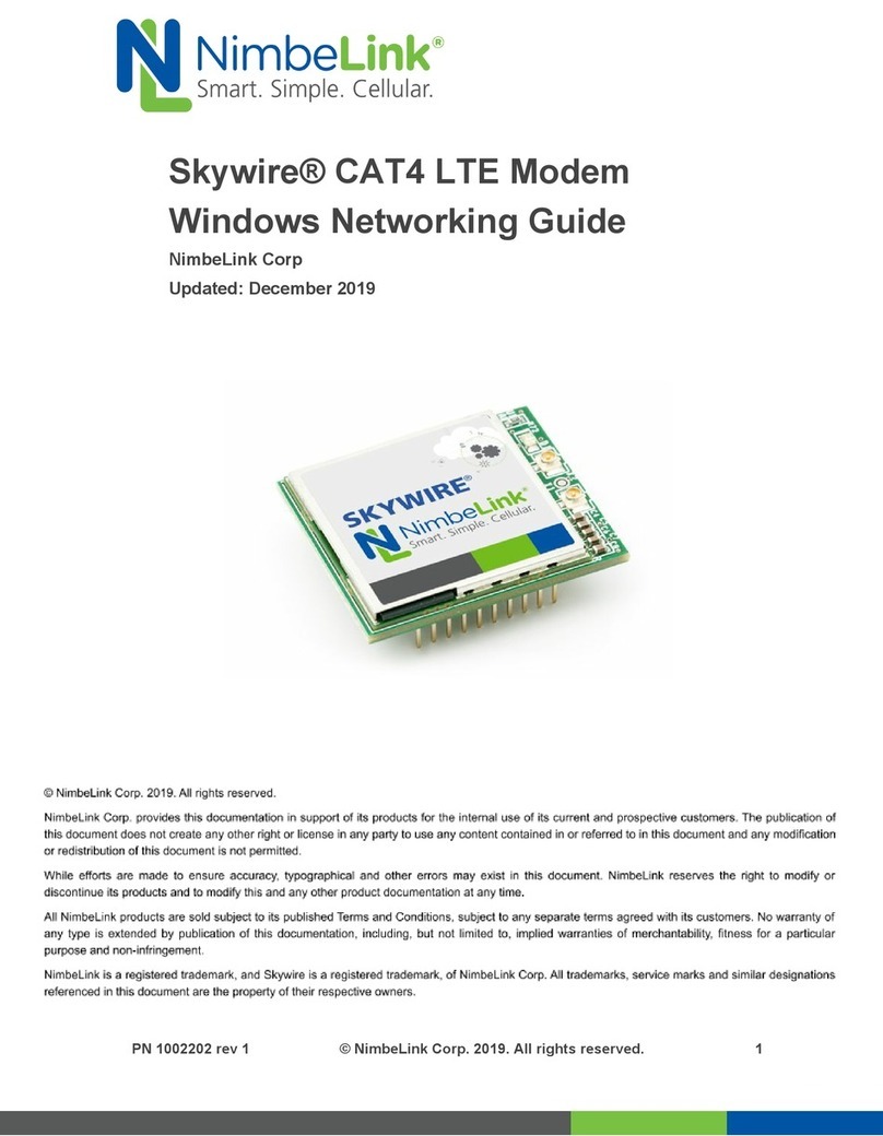 NimbeLink Skywire NL-SW-LTE-TC4NAG Windows Networking Guide NimbeLink Skywire NL-SW-LTE-TC4NAG Windows Networking Guide