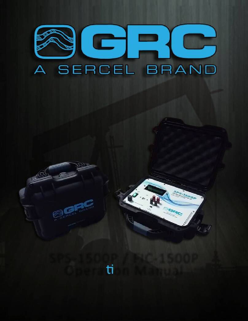 Sercel GRC SPS-1500P Operation manual