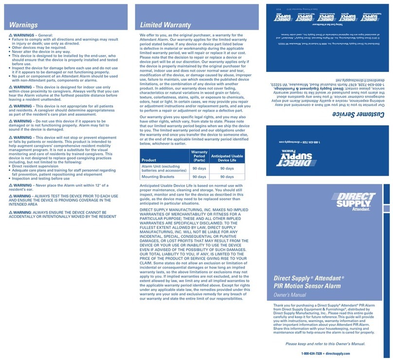 Direct Supply Attendant User manual