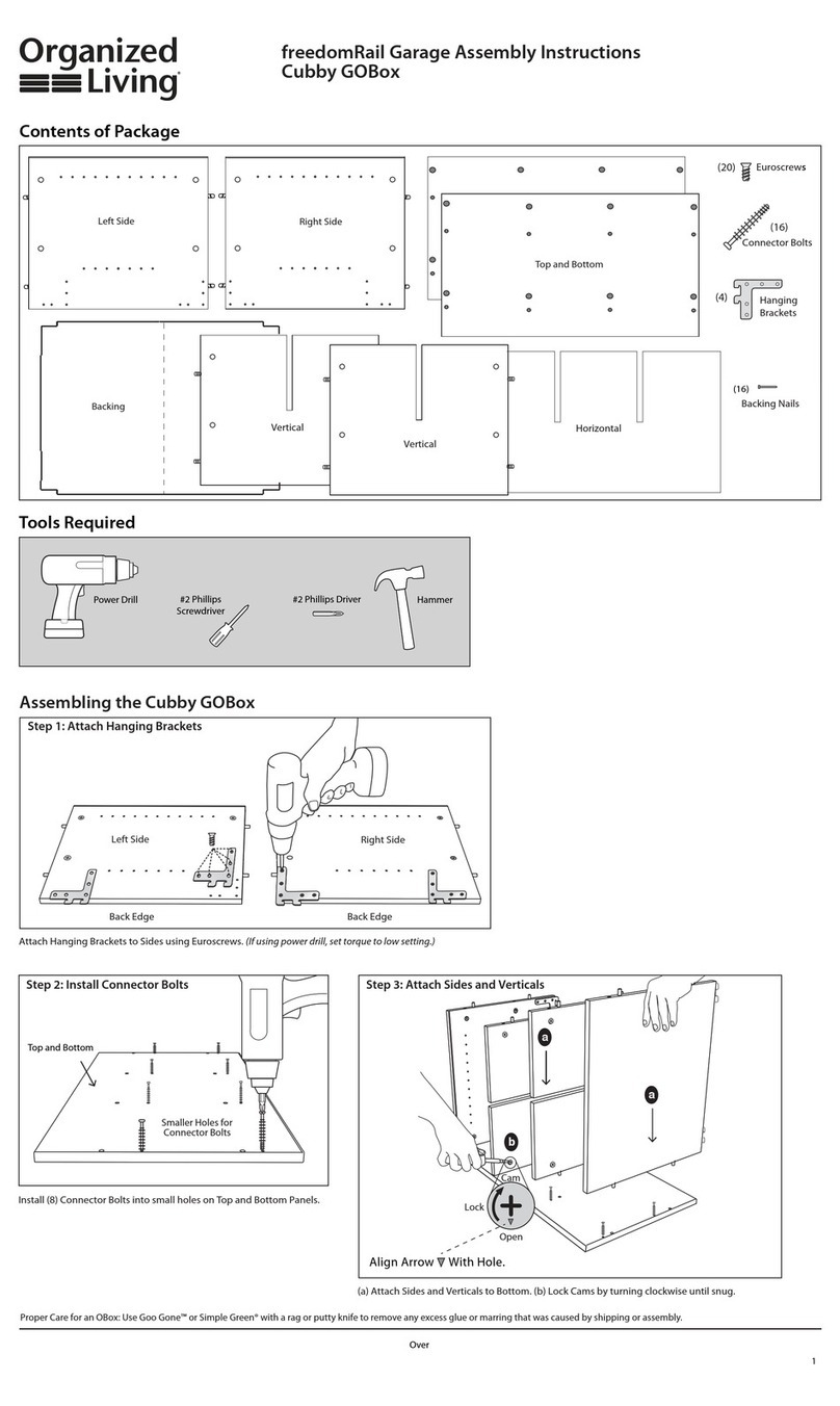 Organized Living freedomRail Cubby GOBox User manual