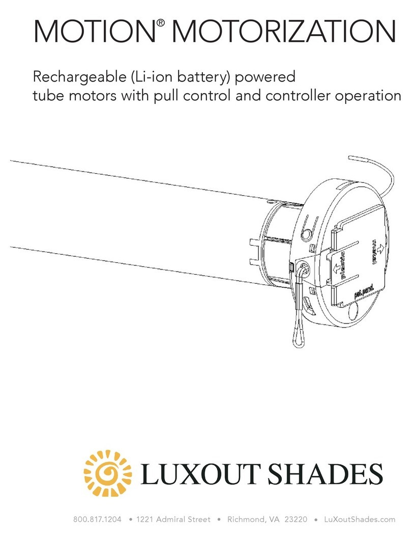 LuXout Shades MOTION MOTORIZATION manual