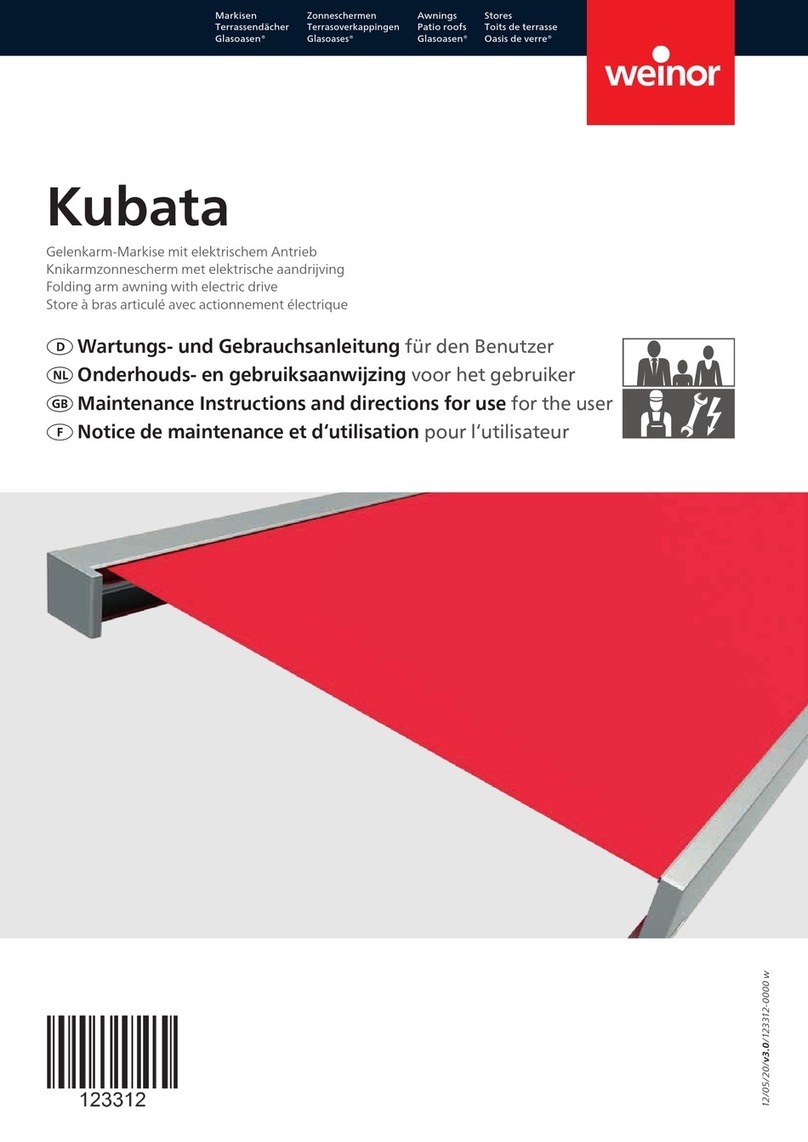 weinor Kubata Maintenance instructions