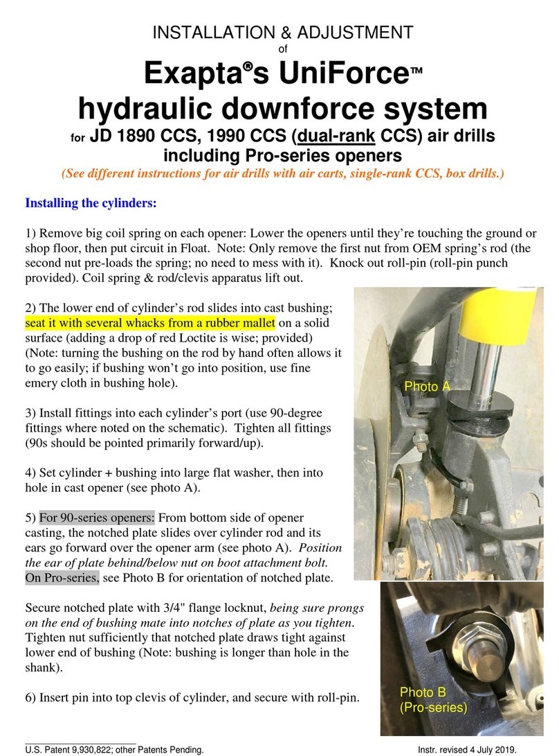 Exapta UniForce Installation & adjustment instructions Exapta UniForce Installation & adjustment instructions