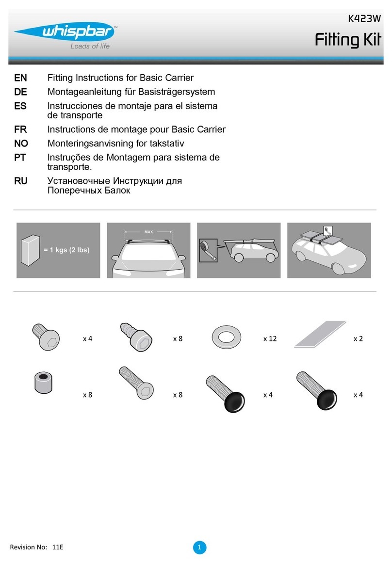 Whispbar K423W Fitting instructions Whispbar K423W Fitting instructions