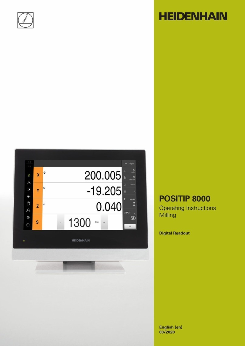 HEIDENHAIN POSITIP 8000 User manual