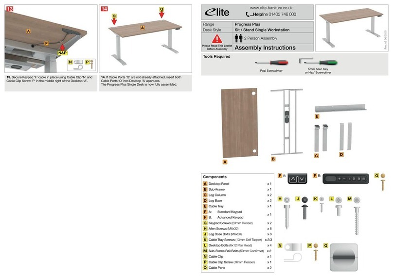 Elite Progres Plus Series Assembly instructions