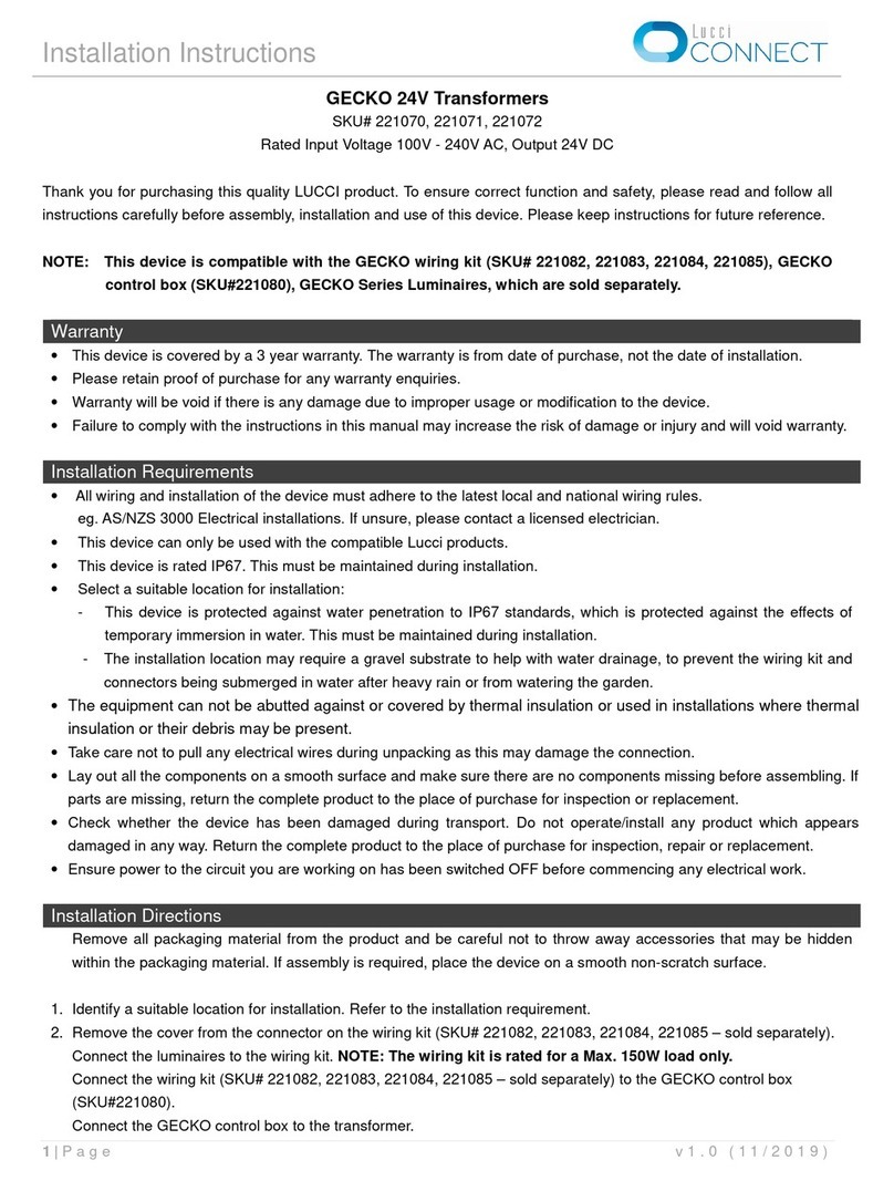 Lucci CONNECT GECKO 221070 installation instructions