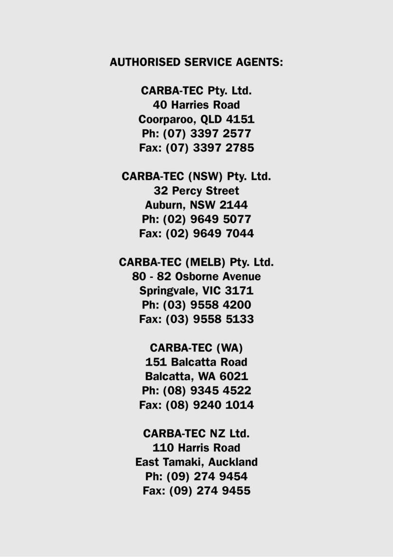 Carbatec CTJ-350 instruction manual