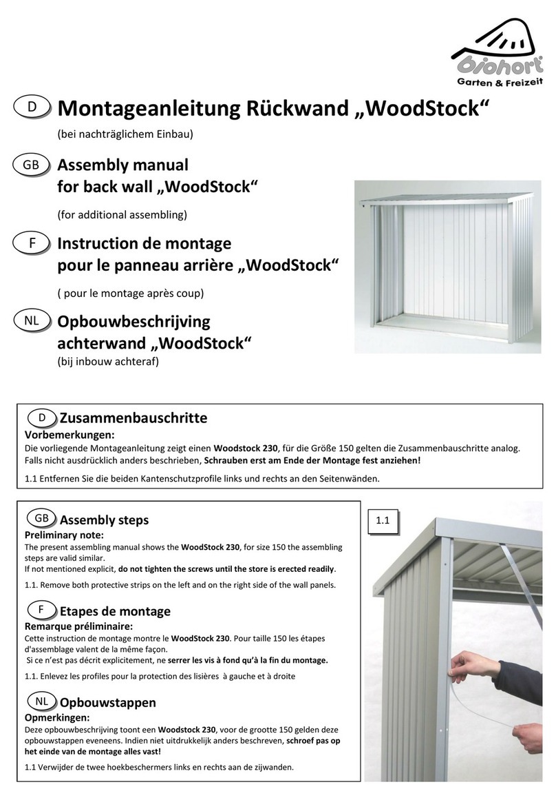 Biohort WoodStock Assembly manual