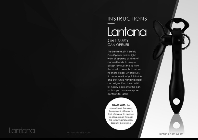 Lantana 2-IN-1 SAFETY CAN OPENER User manual
