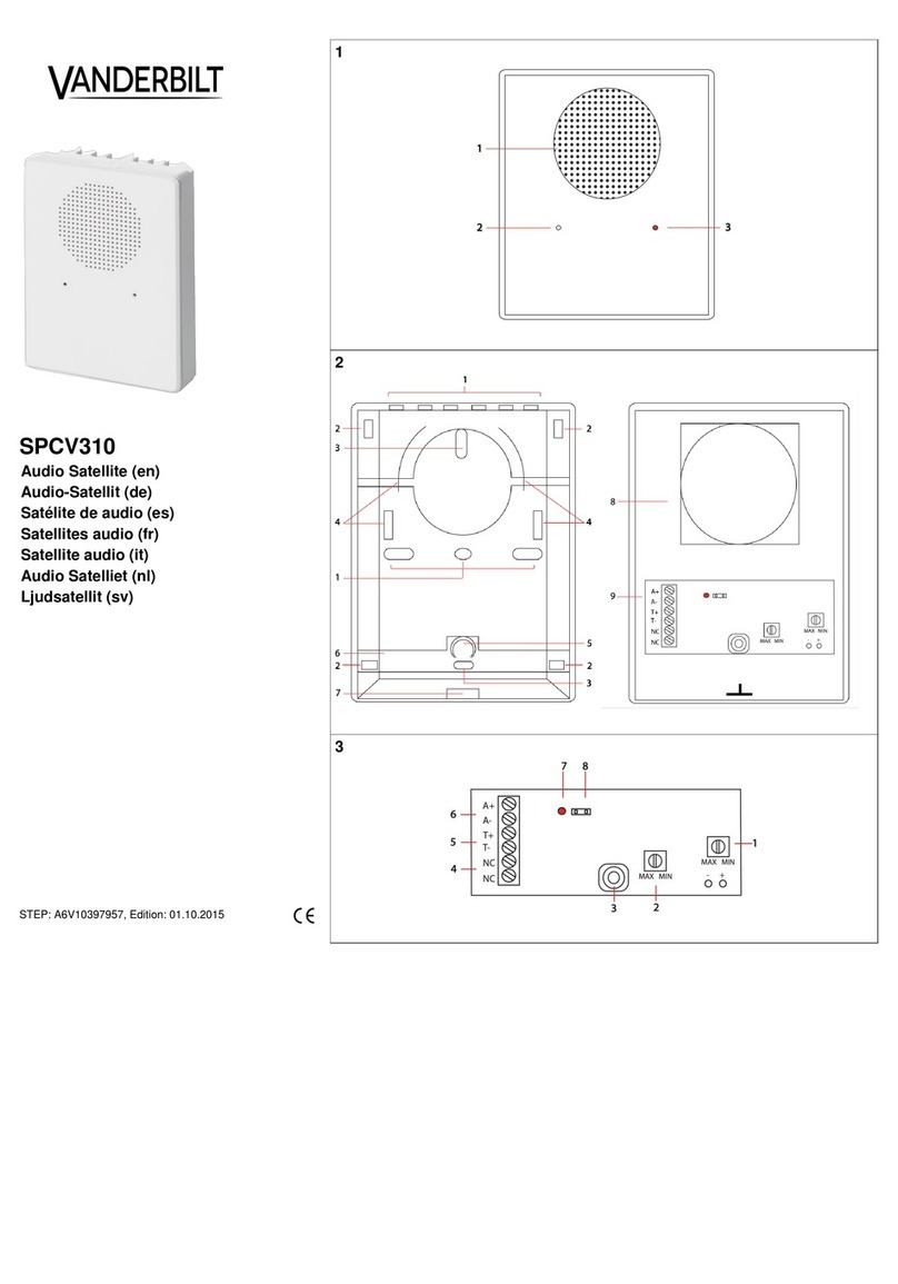 Vanderbilt SPCV310 Installation instruction