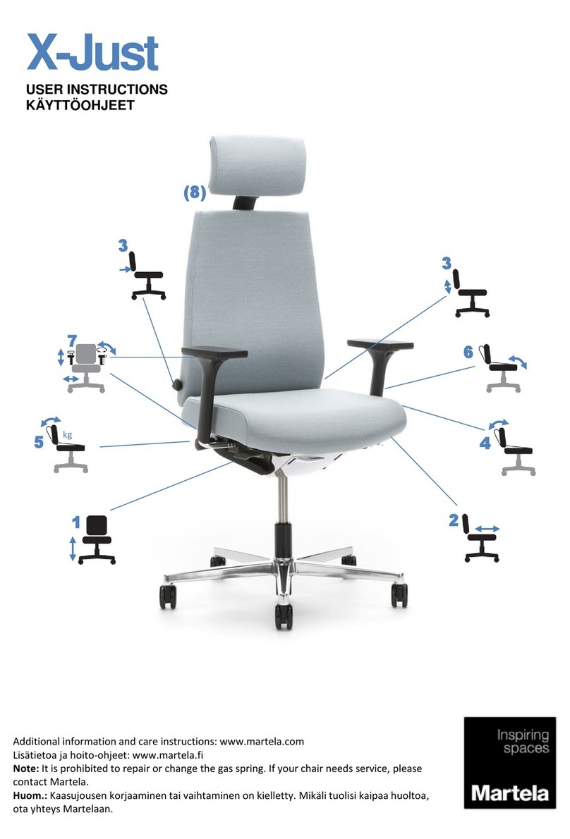 Martela X-Just User instructions