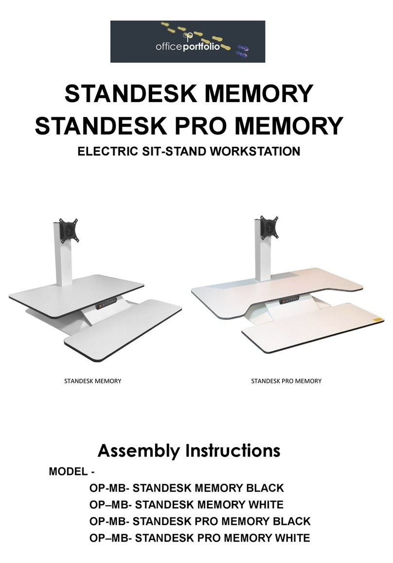 office portfolio STANDESK MEMORY Series Assembly instructions