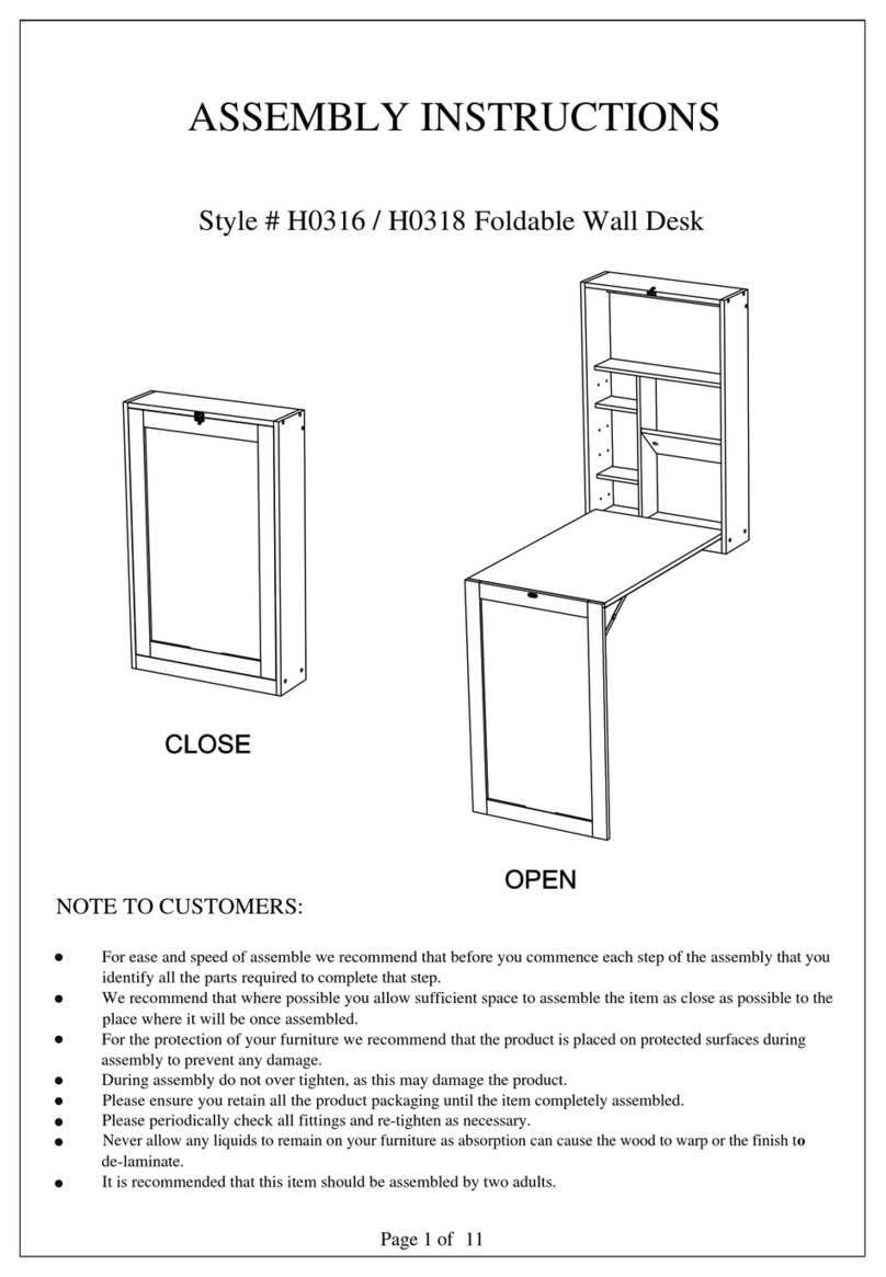 2K FURNITURE DESIGN HO316 Assembly instructions 2K FURNITURE DESIGN HO316 Assembly instructions