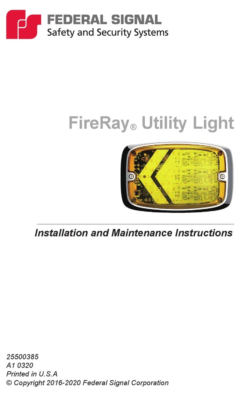 Federal Signal Corporation FireRay Utility Light Installation and maintenance instructions