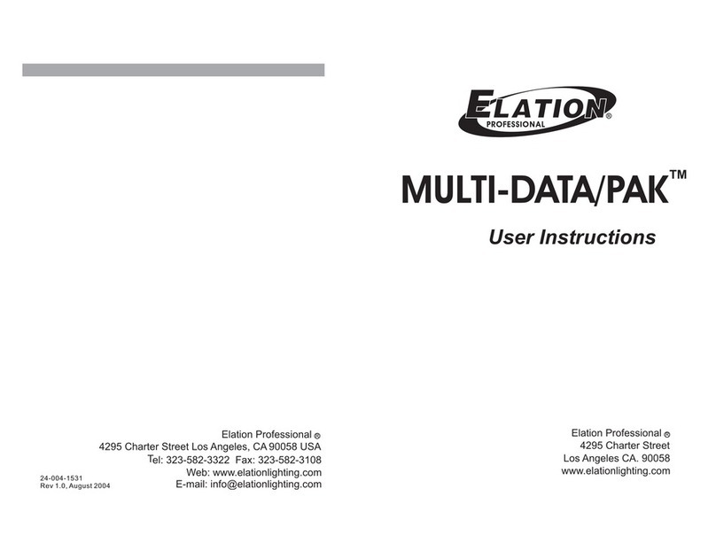 Elation MULTI-DATA/PAK User instructions